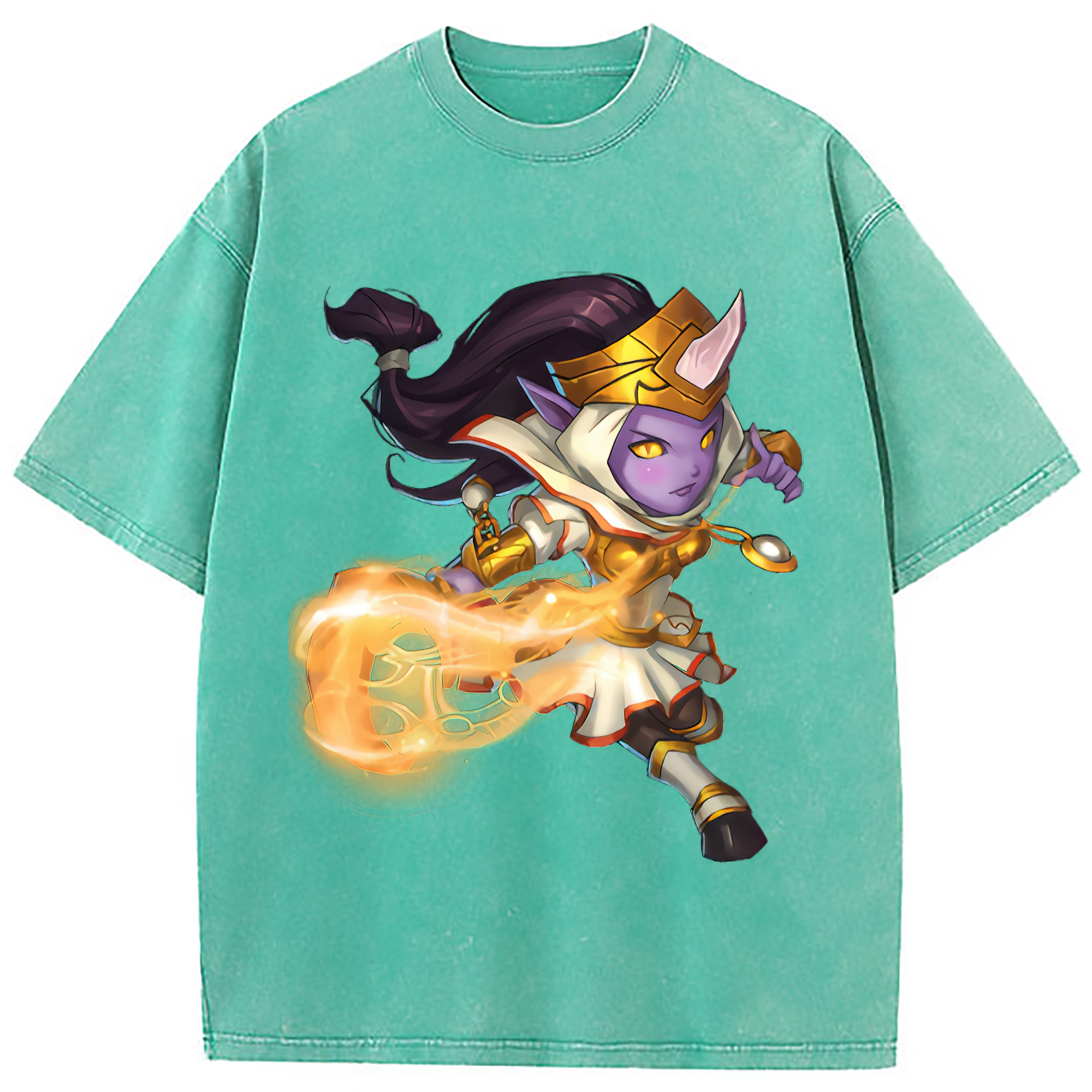 （画像用） リーグ・オブ・レジェンド League of Legends LOL 綿100% ヴィンテージ風 半袖Tシャツ（フロントプリント）
